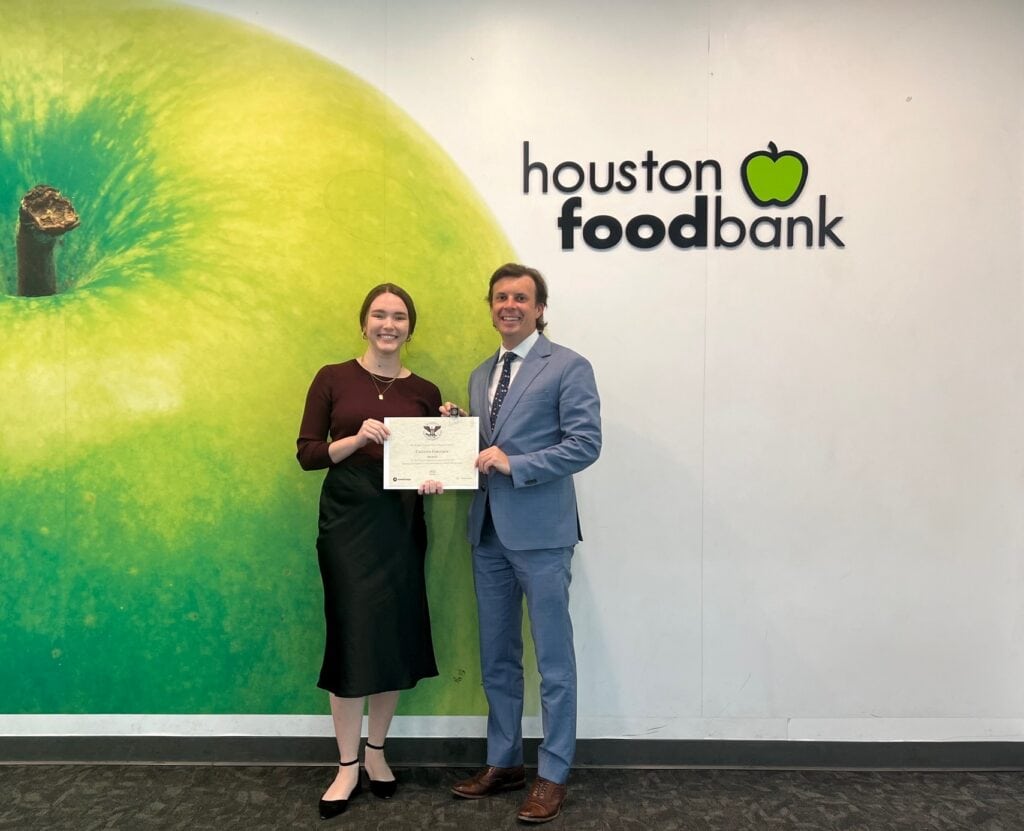 Houston Food Bank Volunteer Award