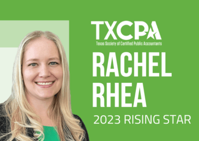 Rachel Rhea Named as 2023 TXCPA Rising Star